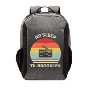 Retro No Sleep Til Brooklyn Gift Old School Portable Stereo Gift Vector Backpack