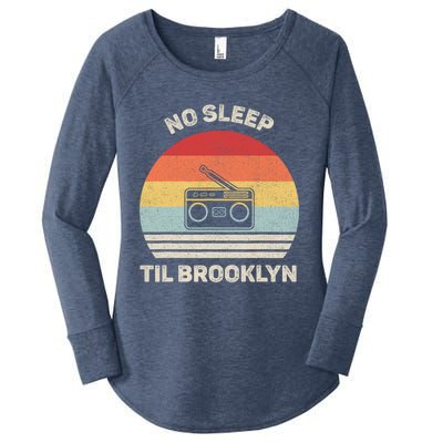 Retro No Sleep Til Brooklyn Gift Old School Portable Stereo Gift Women's Perfect Tri Tunic Long Sleeve Shirt