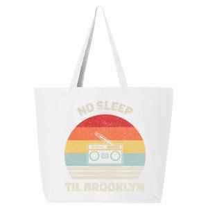 Retro No Sleep Til Brooklyn Gift Old School Portable Stereo Gift 25L Jumbo Tote