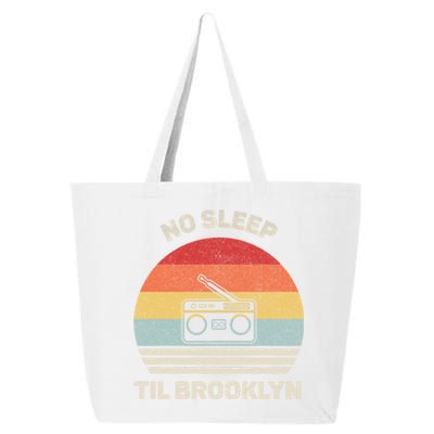 Retro No Sleep Til Brooklyn Gift Old School Portable Stereo Gift 25L Jumbo Tote