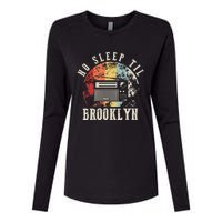 Retro No Sleep Til Brooklyn Old School Portable Stereo Womens Cotton Relaxed Long Sleeve T-Shirt