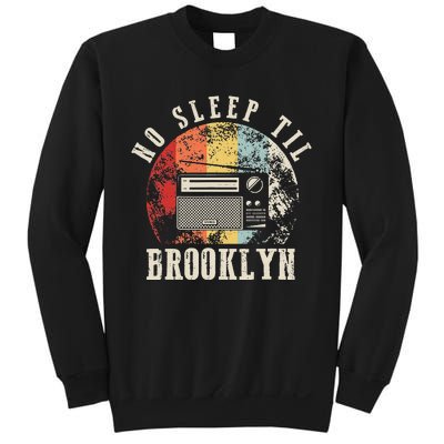 Retro No Sleep Til Brooklyn Old School Portable Stereo Sweatshirt