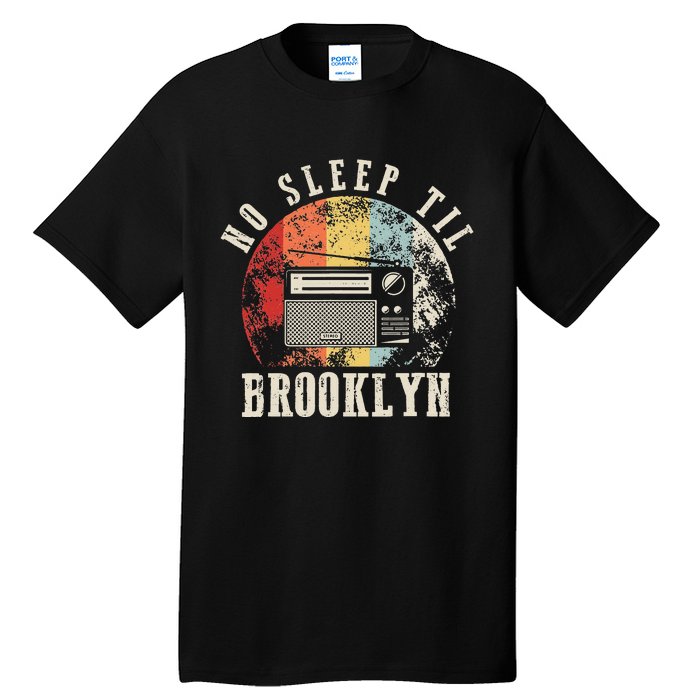 Retro No Sleep Til Brooklyn Old School Portable Stereo Tall T-Shirt