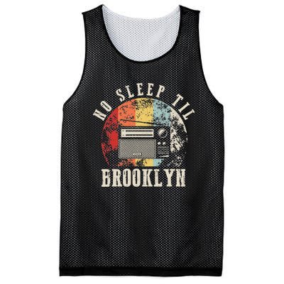 Retro No Sleep Til Brooklyn Old School Portable Stereo Mesh Reversible Basketball Jersey Tank