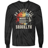 Retro No Sleep Til Brooklyn Old School Portable Stereo Tie-Dye Long Sleeve Shirt