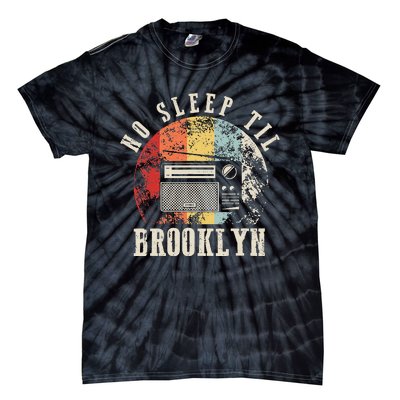 Retro No Sleep Til Brooklyn Old School Portable Stereo Tie-Dye T-Shirt