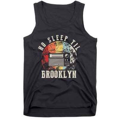 Retro No Sleep Til Brooklyn Old School Portable Stereo Tank Top