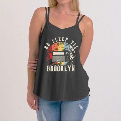 Retro No Sleep Til Brooklyn Old School Portable Stereo Women's Strappy Tank