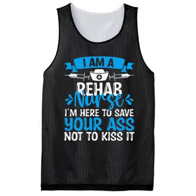 Rehab Nurse Save Your Ass Not Kiss It Rehabilitation Nursing Mesh Reversible Basketball Jersey Tank