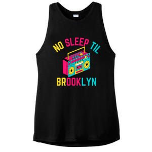 Retro No Sleep Til Brooklyn Ladies PosiCharge Tri-Blend Wicking Tank