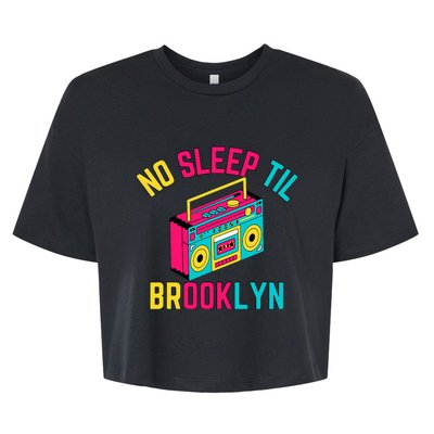 Retro No Sleep Til Brooklyn Bella+Canvas Jersey Crop Tee