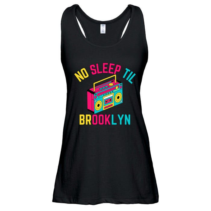 Retro No Sleep Til Brooklyn Ladies Essential Flowy Tank