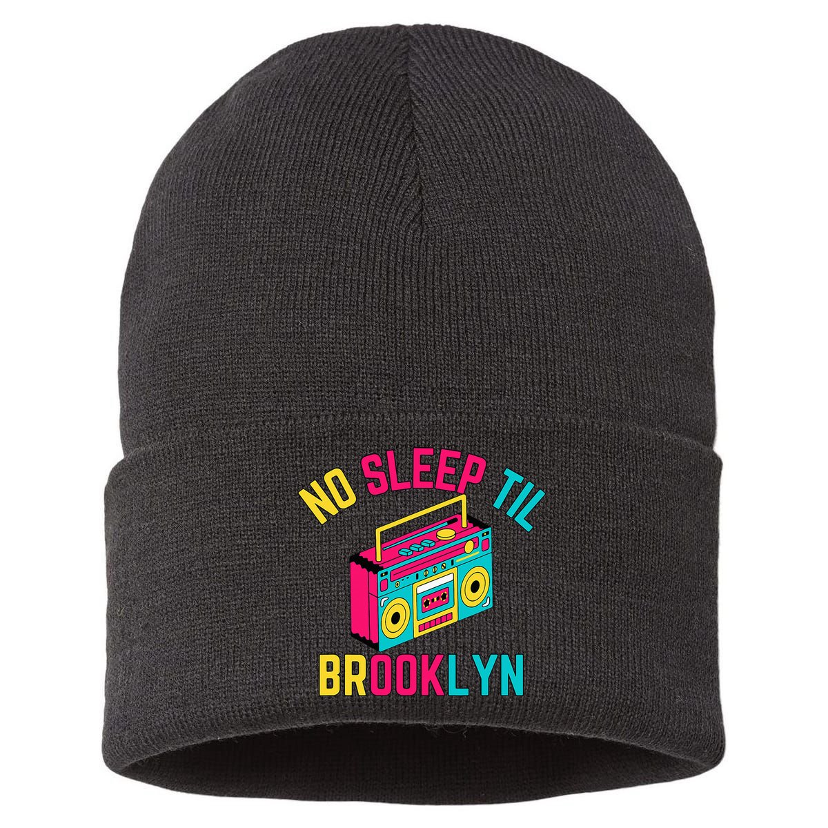 Retro No Sleep Til Brooklyn Sustainable Knit Beanie