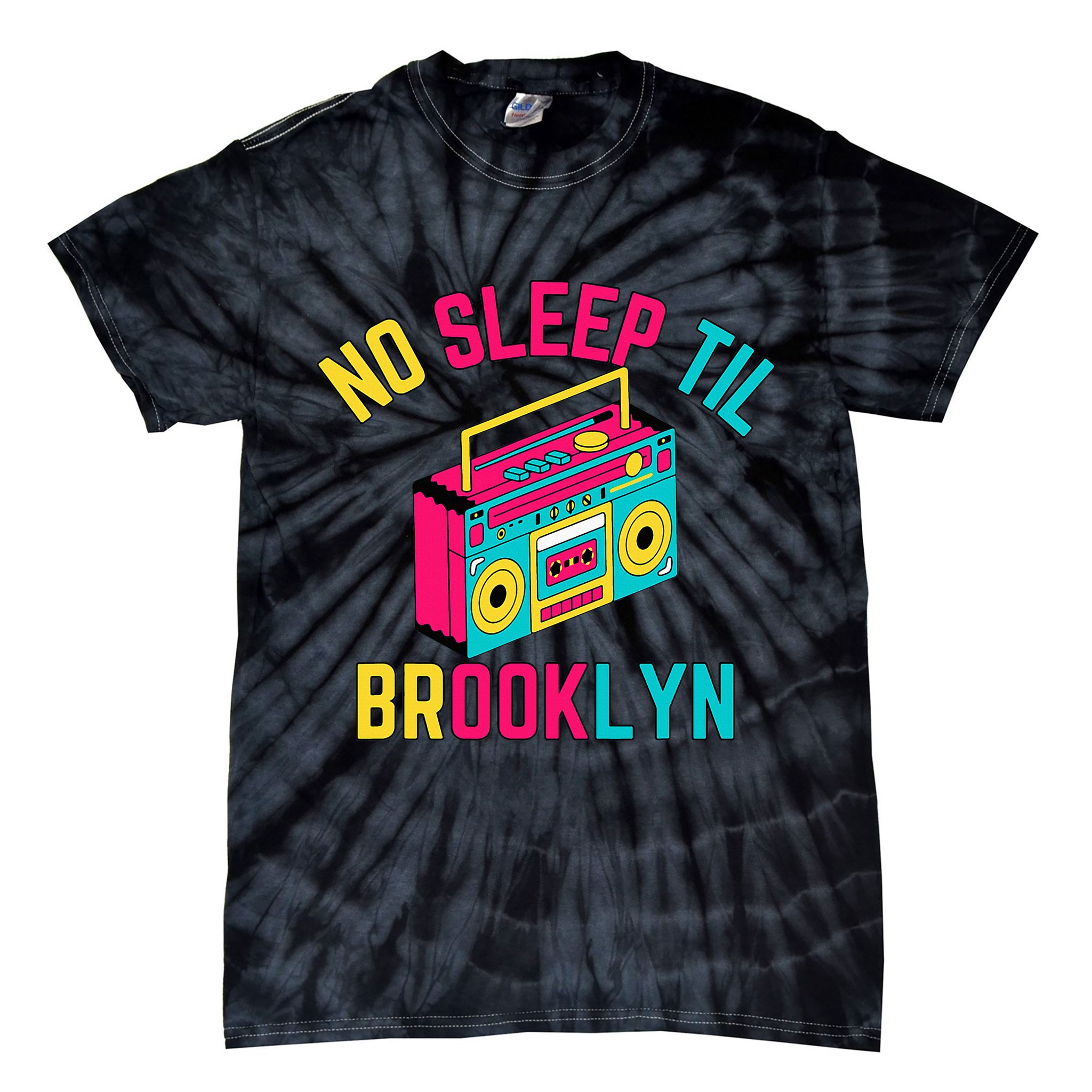 Retro No Sleep Til Brooklyn Tie-Dye T-Shirt