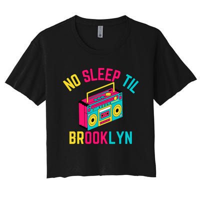 Retro No Sleep Til Brooklyn Women's Crop Top Tee