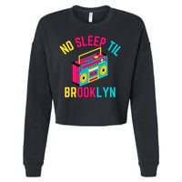Retro No Sleep Til Brooklyn Cropped Pullover Crew