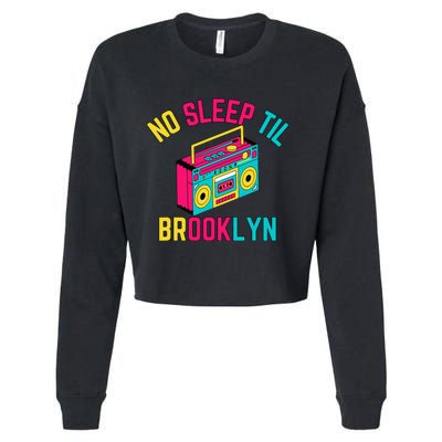 Retro No Sleep Til Brooklyn Cropped Pullover Crew