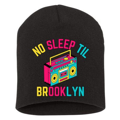 Retro No Sleep Til Brooklyn Short Acrylic Beanie