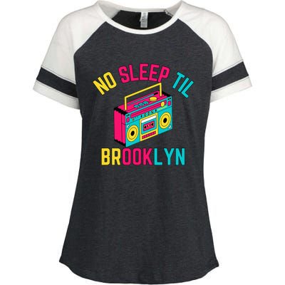 Retro No Sleep Til Brooklyn Enza Ladies Jersey Colorblock Tee