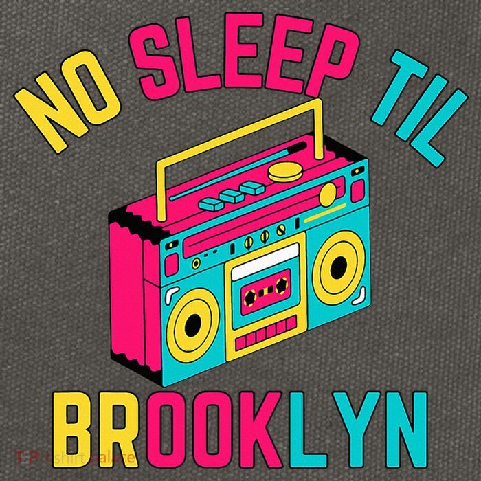 Retro No Sleep Til Brooklyn Cotton Canvas Backpack