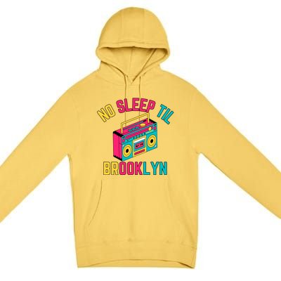 Retro No Sleep Til Brooklyn Premium Pullover Hoodie