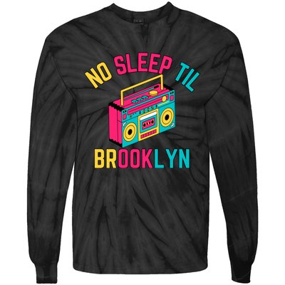 Retro No Sleep Til Brooklyn Tie-Dye Long Sleeve Shirt