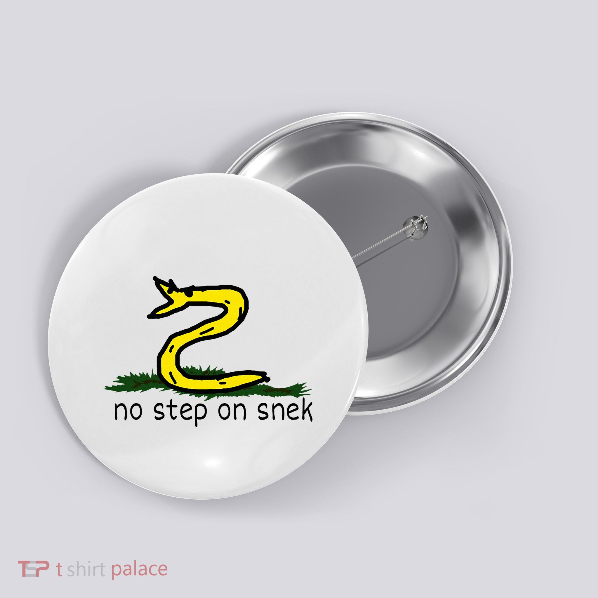 Retro No Step On S.N.E.K Funny Parody Meme Button