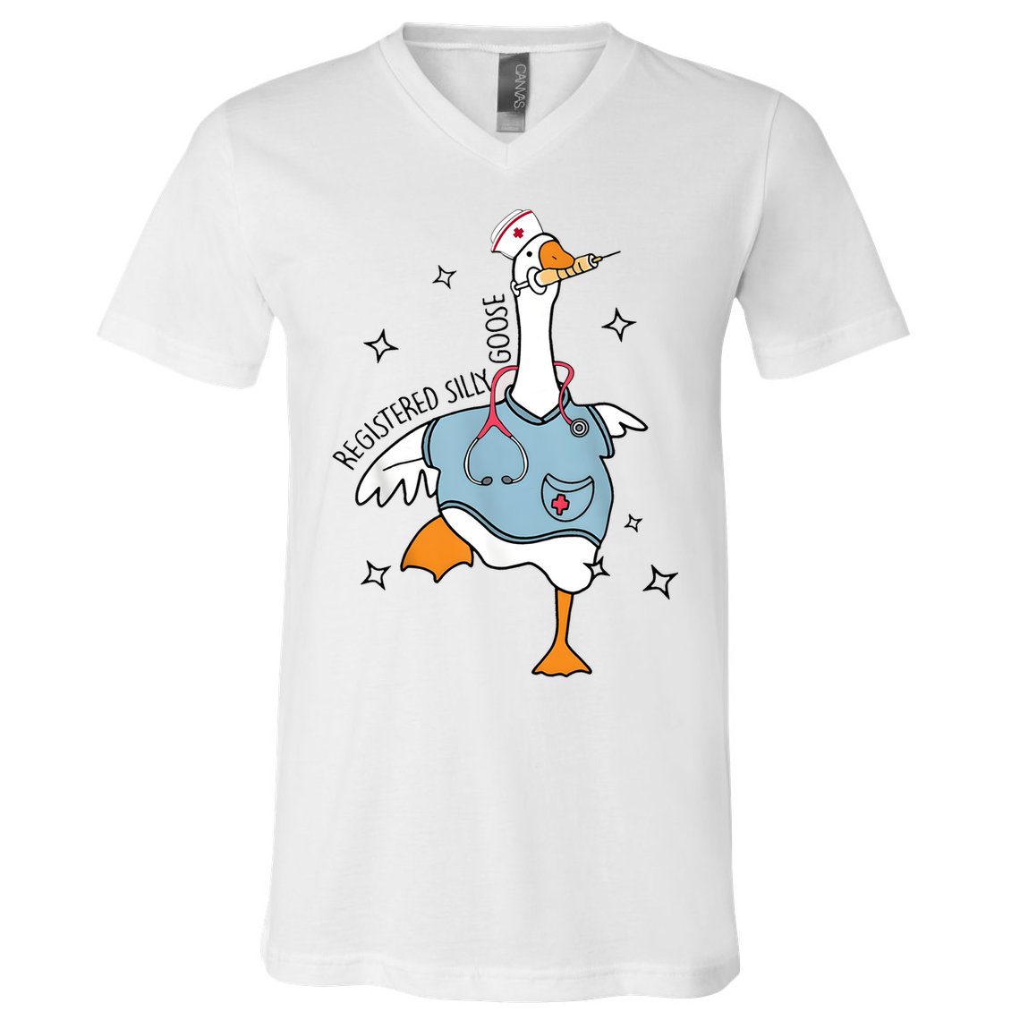 Registered Nurse Silly Goose V-Neck T-Shirt