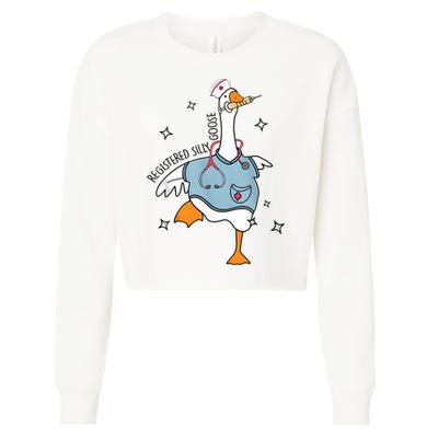 Registered Nurse Silly Goose Cropped Pullover Crew
