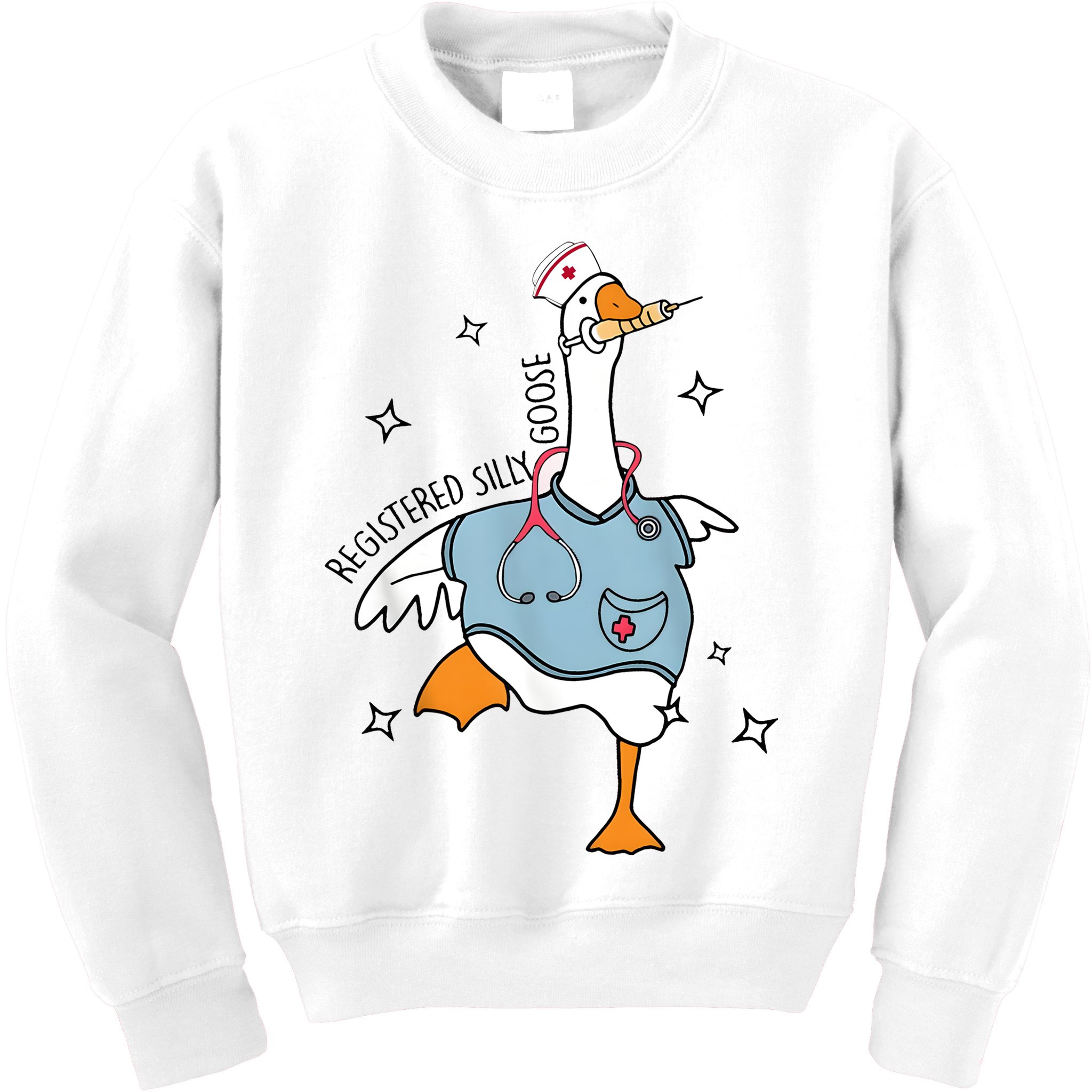 Registered Nurse Silly Goose Kids Sweatshirt