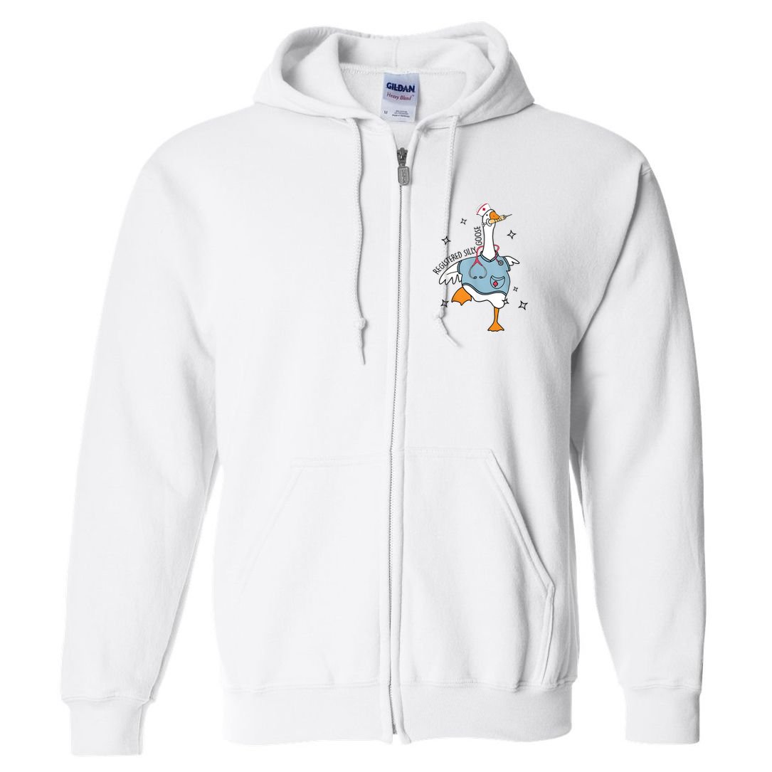 Registered Nurse Silly Goose Full Zip Hoodie