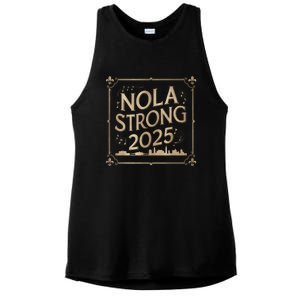 Remember Nola Strong 2025 Unity For New Orleans Culture Ladies PosiCharge Tri-Blend Wicking Tank