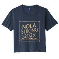 Remember Nola Strong 2025 Unity For New Orleans Culture Women's Crop Top Tee