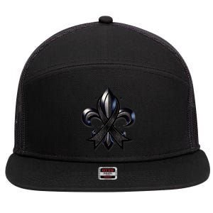 Remember Nola Strong Black Ribbon Support Louisiana 7 Panel Mesh Trucker Snapback Hat