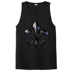 Remember Nola Strong Black Ribbon Support Louisiana PosiCharge Competitor Tank