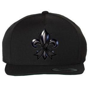 Remember Nola Strong Black Ribbon Support Louisiana Wool Snapback Cap