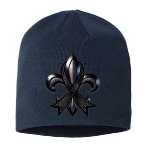 Remember Nola Strong Black Ribbon Support Louisiana Sustainable Beanie