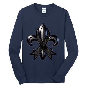 Remember Nola Strong Black Ribbon Support Louisiana Tall Long Sleeve T-Shirt