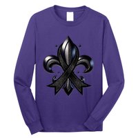 Remember Nola Strong Black Ribbon Support Louisiana Long Sleeve Shirt