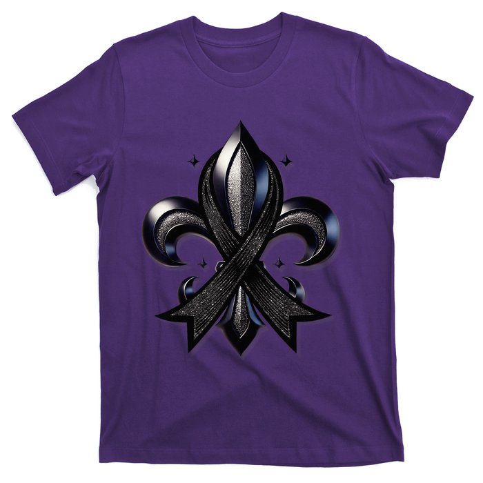 Remember Nola Strong Black Ribbon Support Louisiana T-Shirt