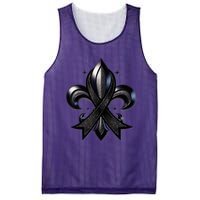 Remember Nola Strong Black Ribbon Support Louisiana Mesh Reversible Basketball Jersey Tank