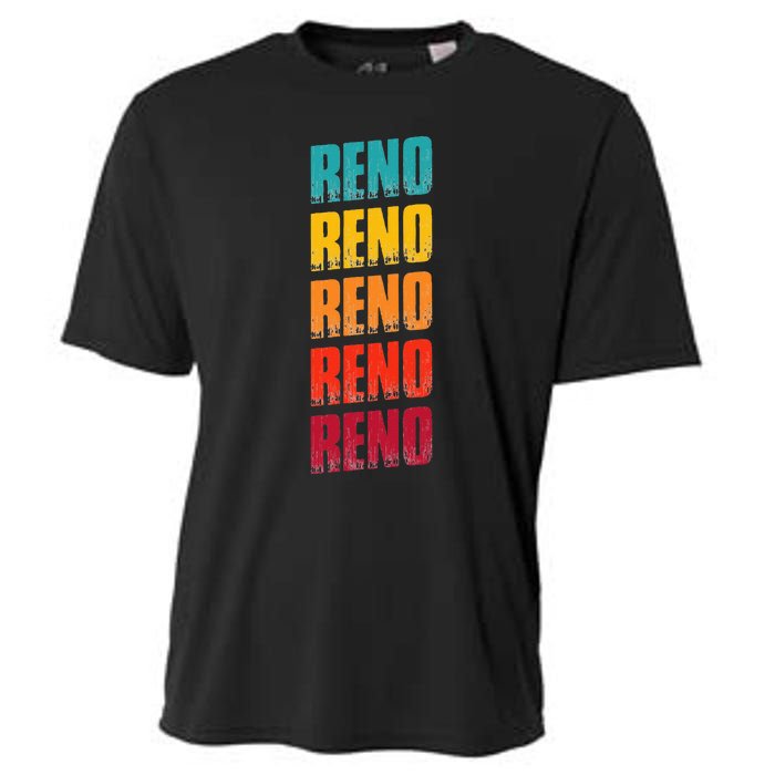 Reno Nevada Souvenir Retro Vintage Reno Cooling Performance Crew T-Shirt