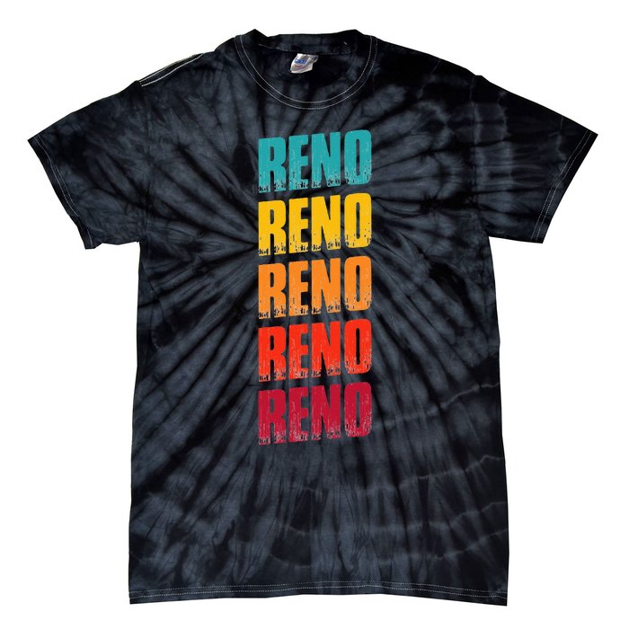 Reno Nevada Souvenir Retro Vintage Reno Tie-Dye T-Shirt