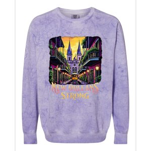 Remember Nola Strong 2025 Unity For New Orleans Culture Colorblast Crewneck Sweatshirt