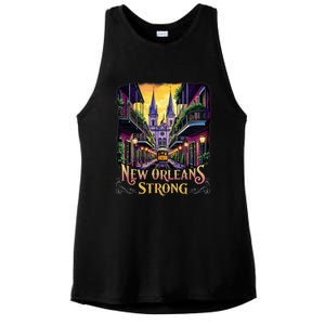 Remember Nola Strong 2025 Unity For New Orleans Culture Ladies PosiCharge Tri-Blend Wicking Tank