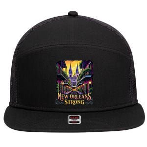 Remember Nola Strong 2025 Unity For New Orleans Culture 7 Panel Mesh Trucker Snapback Hat