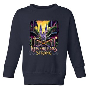 Remember Nola Strong 2025 Unity For New Orleans Culture Toddler Sweatshirt