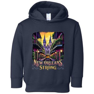 Remember Nola Strong 2025 Unity For New Orleans Culture Toddler Hoodie