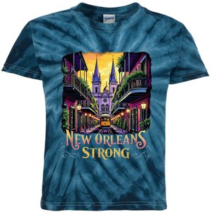 Remember Nola Strong 2025 Unity For New Orleans Culture Kids Tie-Dye T-Shirt