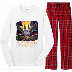 Remember Nola Strong 2025 Unity For New Orleans Culture Long Sleeve Pajama Set